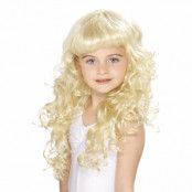 Guldlock Blond Peruk Barn - One size