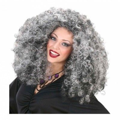 Häxa Krullig Peruk - One size