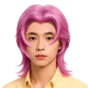 K-pop Rock Rosa Peruk - One size