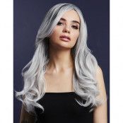 Khloe Deluxe Wig - Kan Styles! - Is-Silver Peruk med Vågor