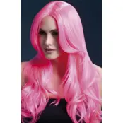 Khloe Peruk Neonrosa 66cm