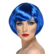 Kort Page Blå Peruk - One size