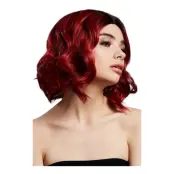Kourtney Rubinröd Kort Tvåtonad Peruk med Lockar - One size
