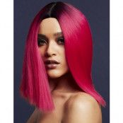 Kylie Deluxe Wig - Kan Styles! - Magenta Peruk med Lång Bob-Frisyr