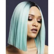 Kylie Deluxe Wig - Kan Styles! - Mintgrön Peruk med Lång Bob-Frisyr