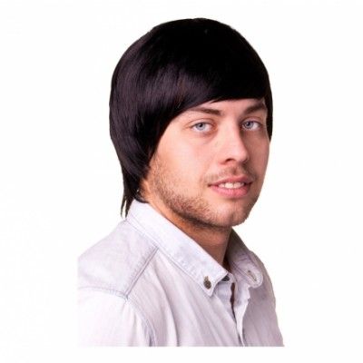 Liam Svart Peruk - One size