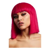 Lola Magenta Peruk med Lugg - One size