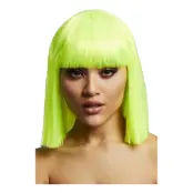 Lola Neonlime Peruk med Lugg - One size