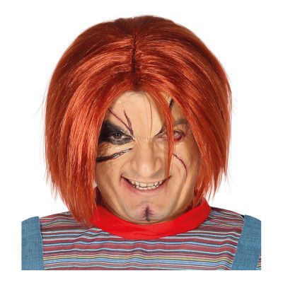 Mördardocka Röd Peruk - One size