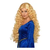 Medeltida Krigardrottning Lång Peruk - One size