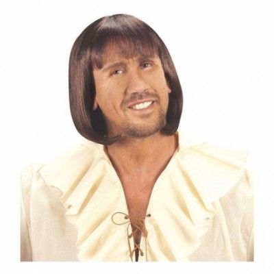 Medeltida Man Brun Peruk - One size