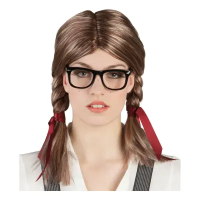 Nörd med Glasögon Peruk - One size