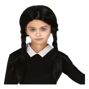 Onsdagsbrud Barn Svart Peruk - One size