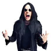 Ozzy Svart Peruk - One size