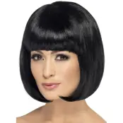 Page-frisyr Peruk Svart