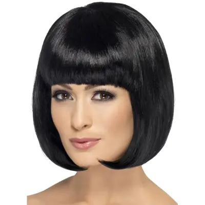 Page-frisyr Peruk Svart