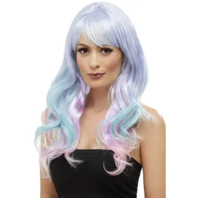Pastellfärgad Peruk Lång