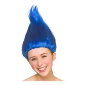 Penntroll Blå Peruk - One size