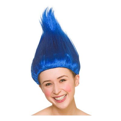 Penntroll Blå Peruk - One size