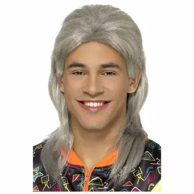 Peruk Hockeyfrilla 80-tal Grå