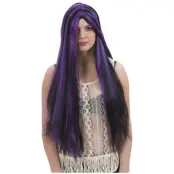 Peruk Svart/Lila - Leksaksaffären -  Leksaksaffären