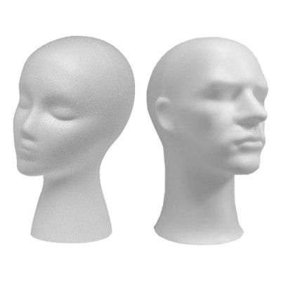 Perukstock Vit - Herr