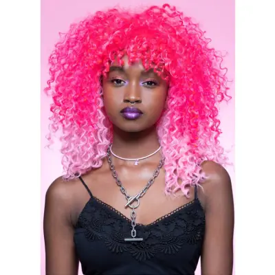 Pink Passion™ Ombre Curl Girl™ Peruk Rosa