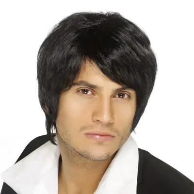 Pojkband Svart Peruk - One size