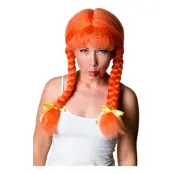 Peruk Orange med Tofsar - One size