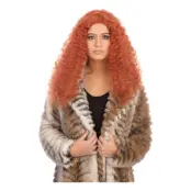 Rödbrun Vågig Peruk - One size