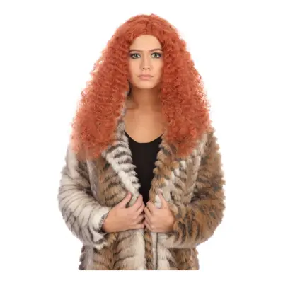 Rödbrun Vågig Peruk - One size