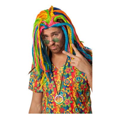 Rastaflätor Regnbåge Peruk - One size