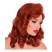 Rock n Roll Röd Lockig Peruk - One size
