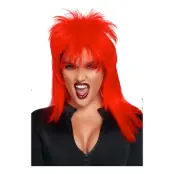 Rock Star Röd Deluxe Peruk - One size