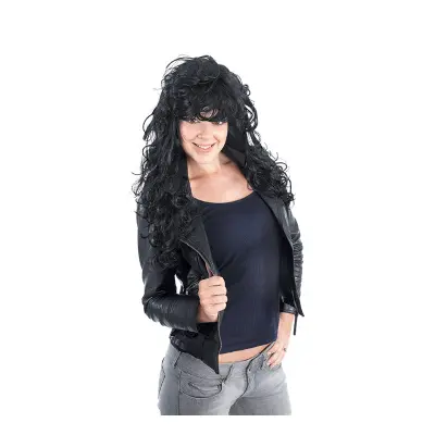 Rockbrud Svart Peruk - One size