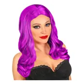 Roxy Lång Lila Peruk - One size