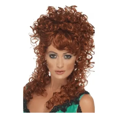 Saloon Girl Rödbrun Peruk - One size