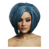 Savanna Kort Blå Tvåtonad Deluxe Peruk - One size