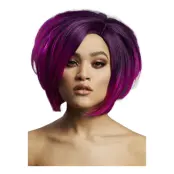 Savanna Kort Lila Tvåtonad Deluxe Peruk - One size