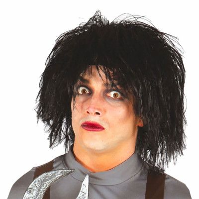 Saxkille Svart Peruk - One size