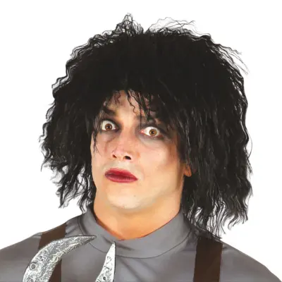 Saxkille Svart Peruk - One size