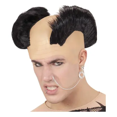 Svart Punk Peruk - One size