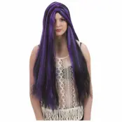 Svart/lila Peruk