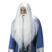 Trollkarlsperuk med Skägg - One size