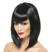 Vamp Svart Peruk - One size