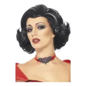 Vampyra Svart Peruk - One size