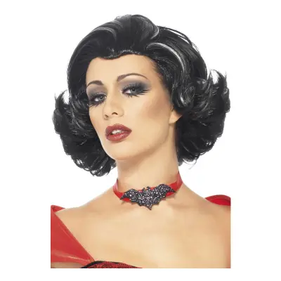 Vampyra Svart Peruk - One size