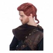 Viking Rödbrun Peruk - One size