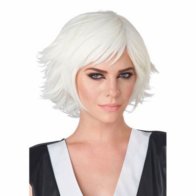 Vit Cosplay Kort Peruk - One size