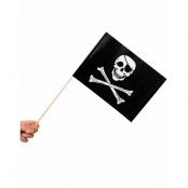 10 stycken Pirat Pappersflaggor med Dödskalle 20x30 cm